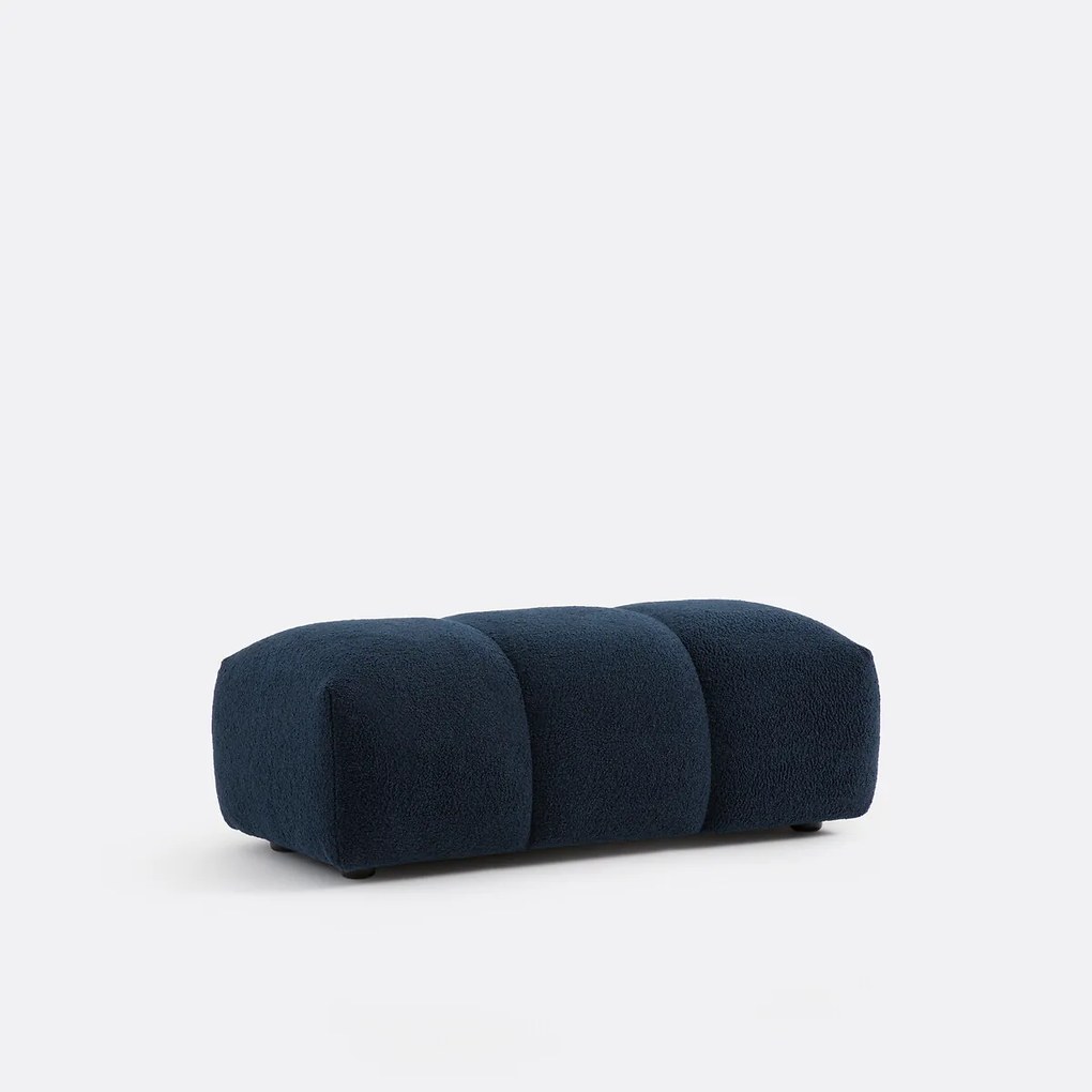 XL poef, dikke bouclé stof, L109 cm, Nuria
