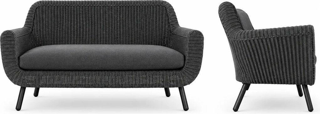 The Outsider Lounge Tuinbank - Jonah - 2 zits - Antraciet - Wicker - The Outsider