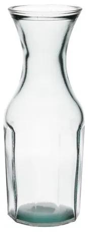 Karaf met facetten, gerecycled glas, 1 liter
