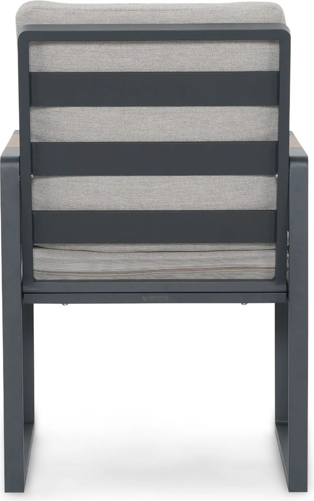 Tuinset 6 personen 210 cm Aluminium Grijs Lifestyle Garden Furniture Alessio/Creta