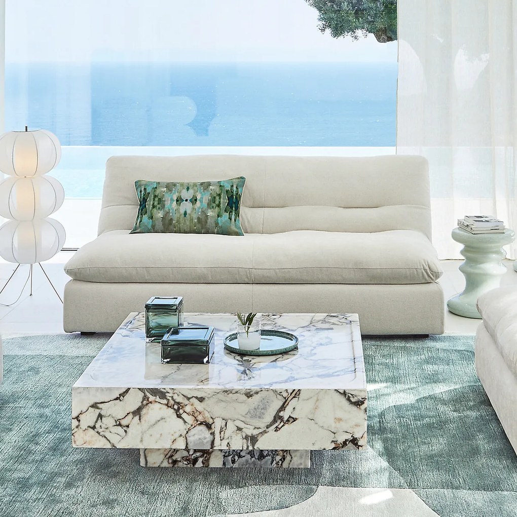 Modulaire 3-zitsbank in gemêleerde stof, Giuliano