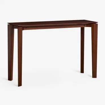 Rechthoekige Haltafel 120x40 Cm In Mdf Met Tanzania Notenfineer Marrón Nogal Oscuro - Sklum