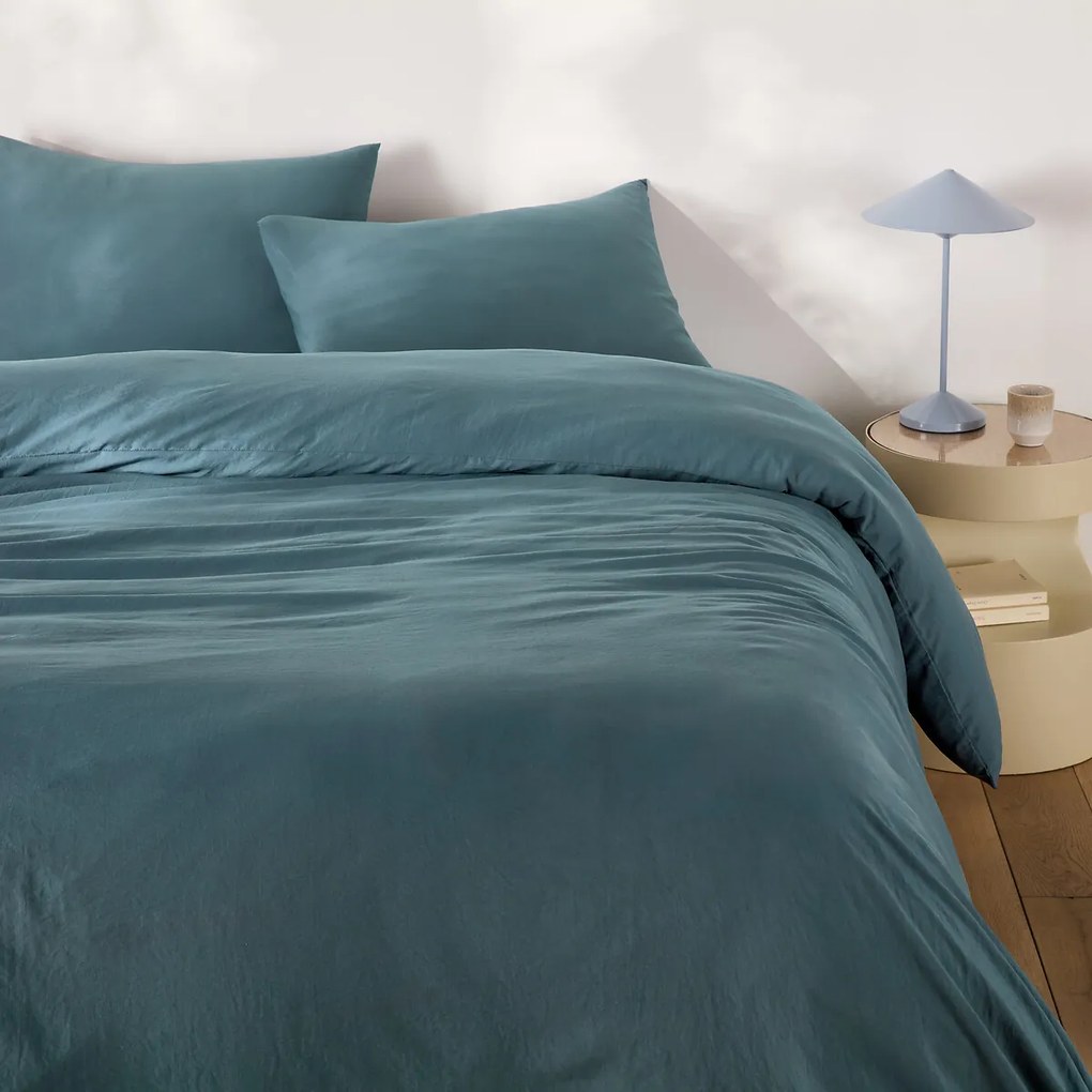 Bedset in gewassen microvezel, recycled polyester