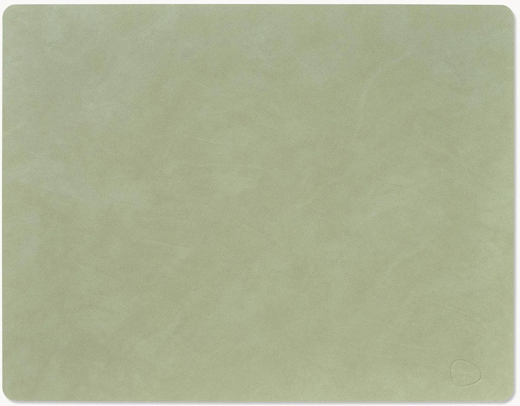 Vierkante leren placemats Nupo, 2-delig