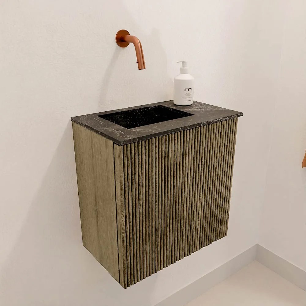 Mondiaz Joya DLux 40cm toiletmeubel dusk met wastafel faye links zonder kraangat lava