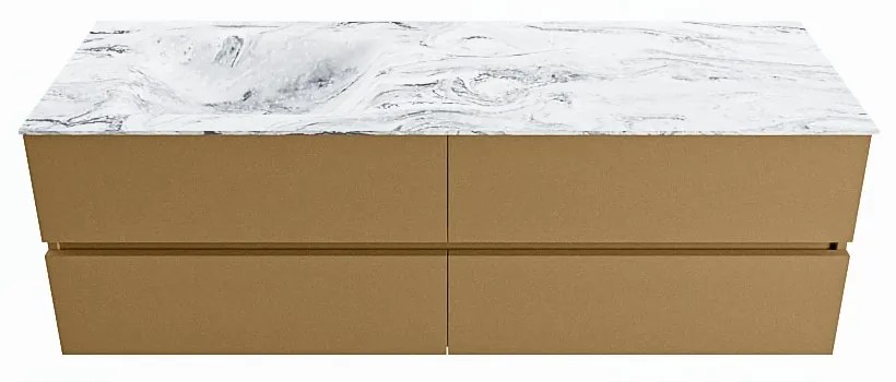 Mondiaz Vica DLux badmeubel 150cm oro 4 lades met wastafel glace links zonder kraangat