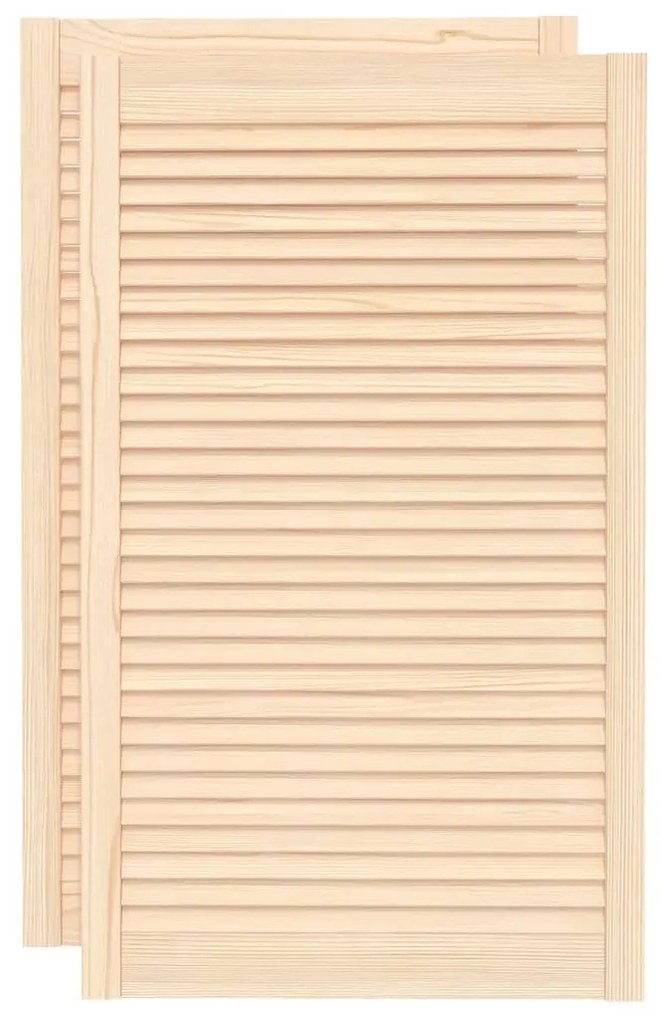 vidaXL Louvredeuren 2 st 99,3x59,4 cm massief grenenhout