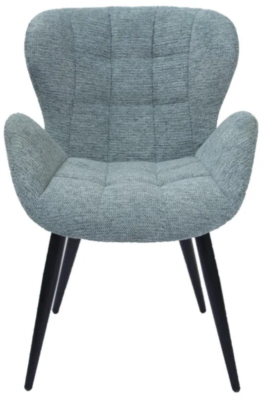 Eetkamerstoel - Simon - stof Fantasy geweven mineral blue