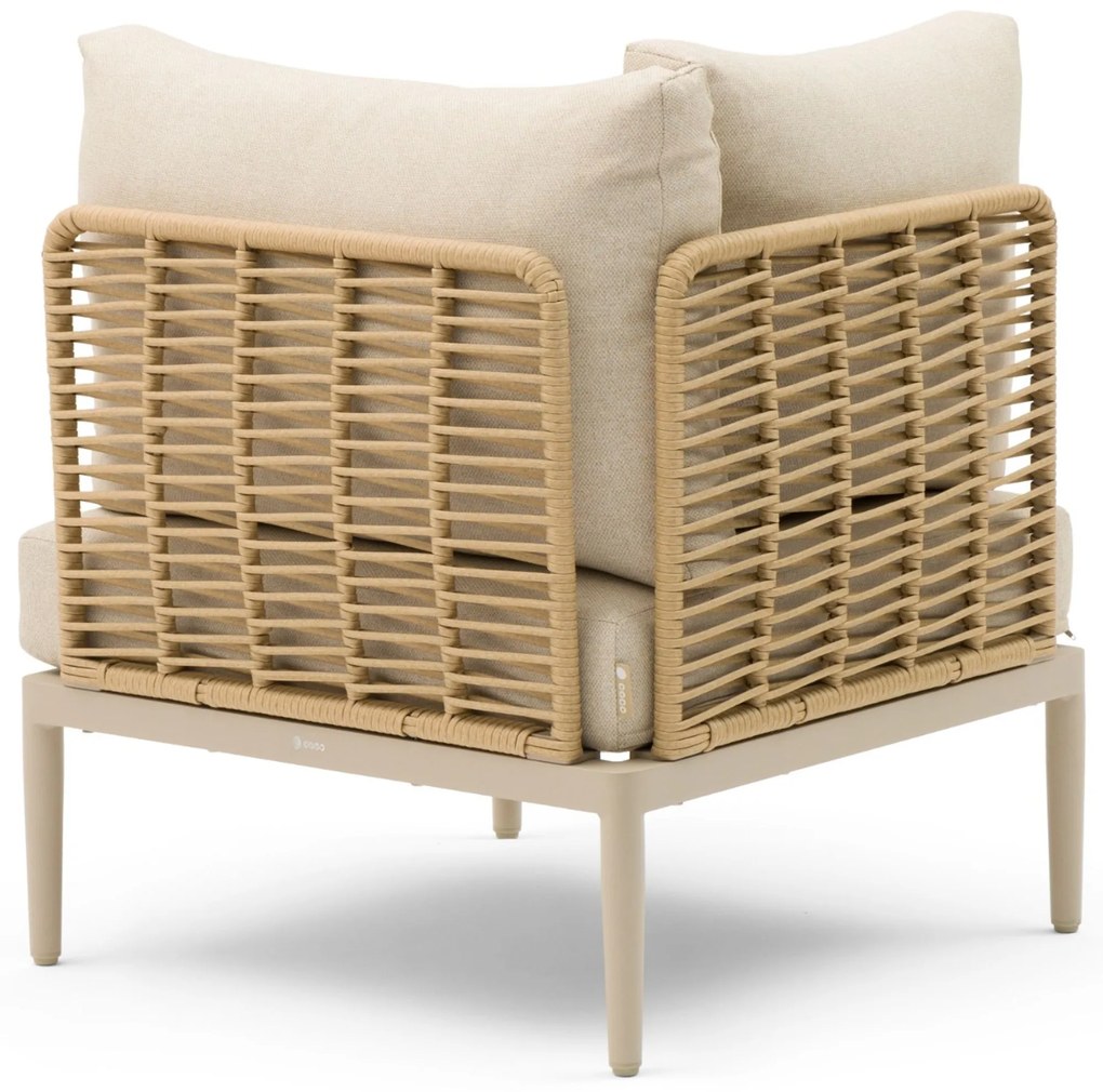 Hoek loungeset 5 personen Wicker/Aluminium/Aluminium/wicker Taupe Coco Ibiza