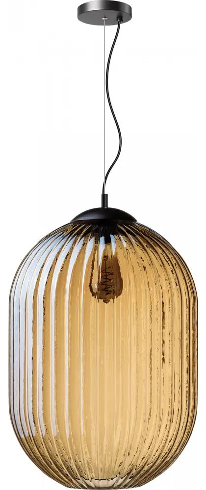 Glamm 1-lichts Hanglamp Amber 40cm | Trading Lighting | Glas & Metaal |  Cavetown