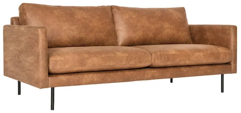 3-zits bank Violet | leer Colorado cognac 03 | 1,96 mtr breed