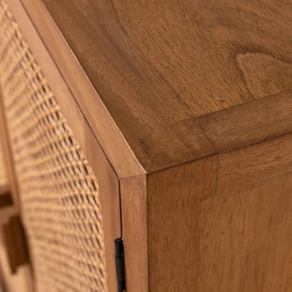 Houten Kastje Met Webbing - 90x40x120cm.