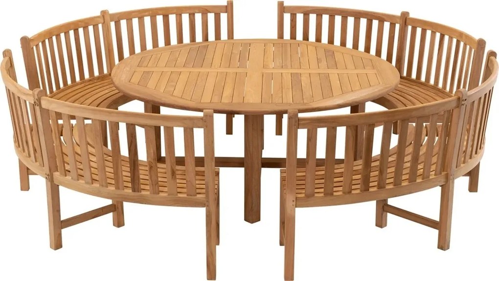 Garden Interiors Ronde Tuinbank - Teak - Rond 200cm