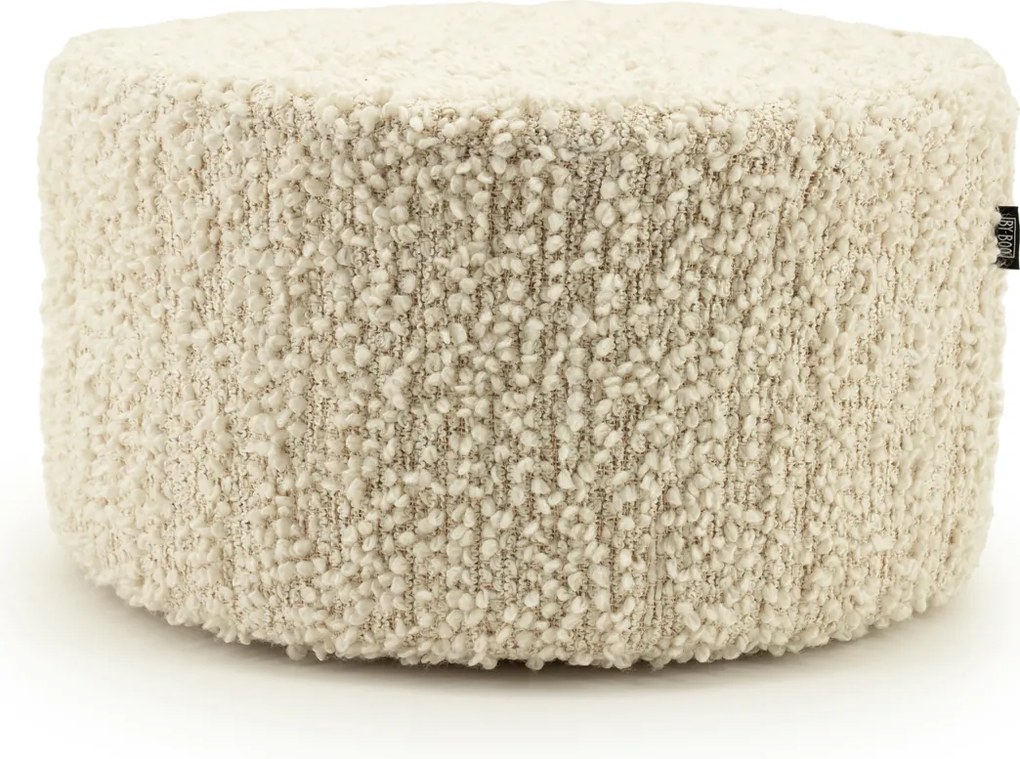 Ronde Hocker Teddy Off White 60 Cm