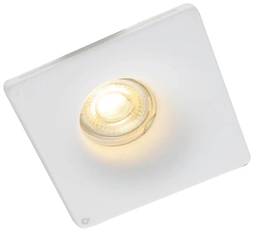 Set van 6 Inbouwspot wit 12 cm rond - Gypsy Stucco GU10 Binnenverlichting Gips Lamp