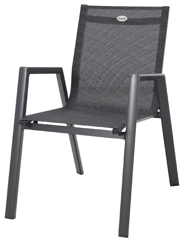 Hartman Napoli/Silva houtlook 240x115 cm. ovale tuinset - stapelbaar - 7-delig