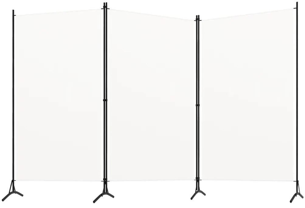 vidaXL Kamerscherm met 3 panelen 260x180 cm stof wit