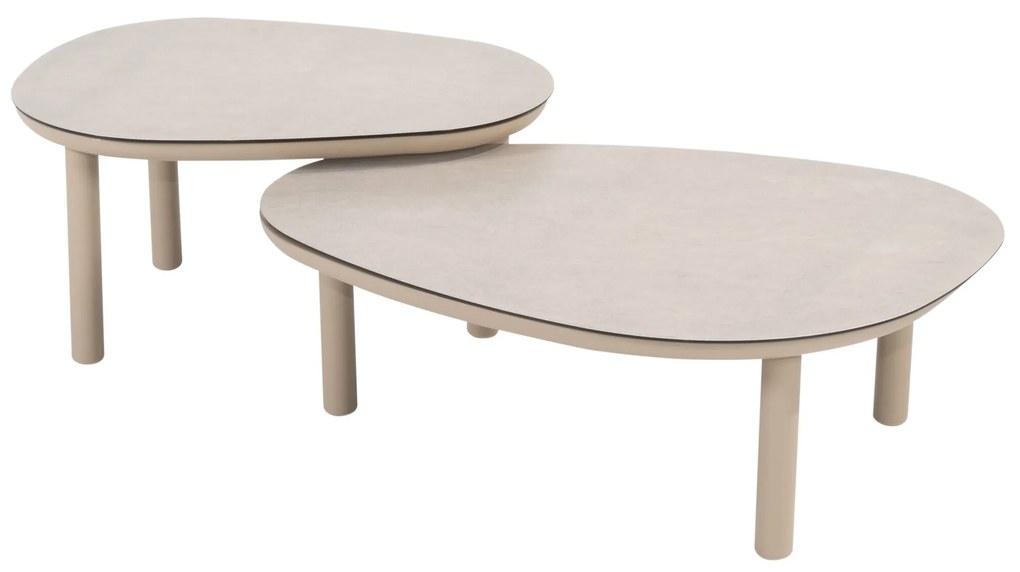 Monroe set loungetafels 65xH32 cm en 80xH27 cm latte Taste 4SO