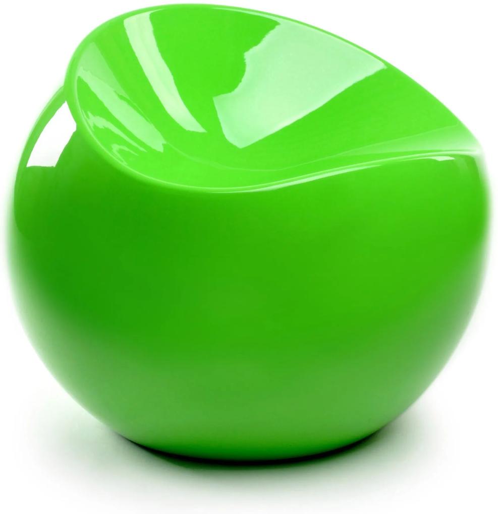 XLBoom | Stoel Ball diameter 55 cm x hoogte 50 cm x zitdiepte 33 cm groen outdoor poefs recycled plastic tuinmeubelen outdoor | NADUVI outlet
