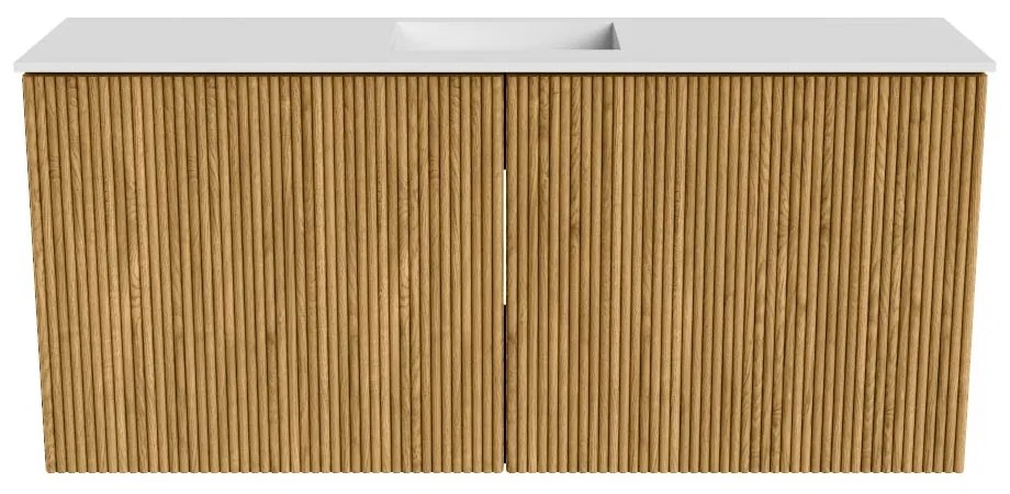 Mondiaz Joya 90cm toiletmeubel oak met wastafel faye midden 1 kraangat talc
