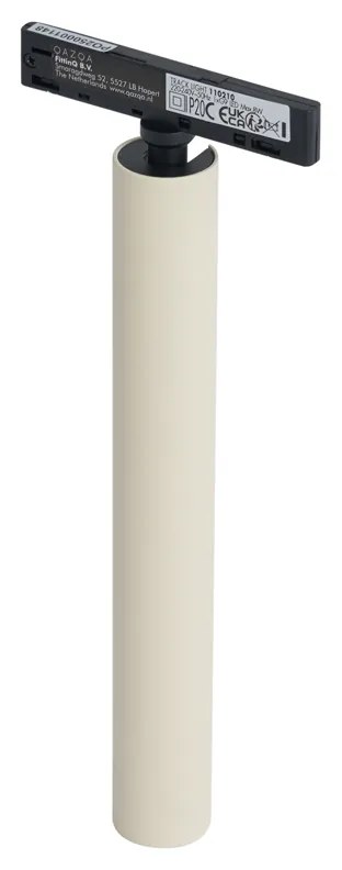 Moderne spot beige met zwart voor railsysteem 1-fase - Slimline Avery