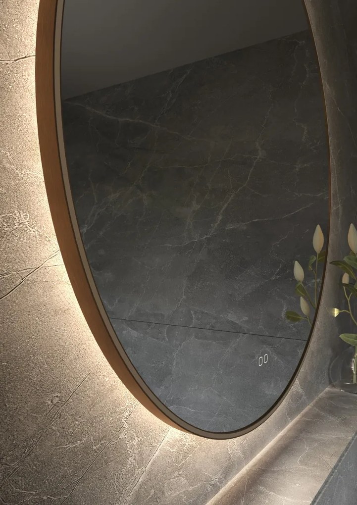 Hipp Design 013 Phantom spiegel brons met verlichting en verwarming 80x80cm