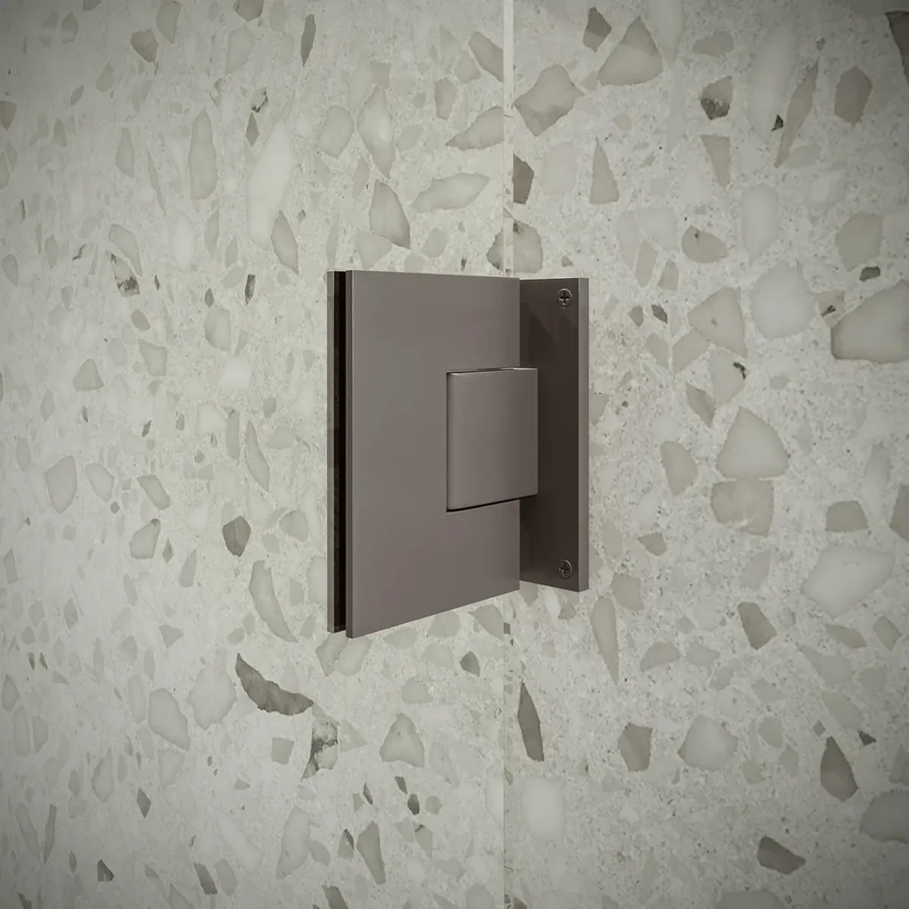 Saniclear Modern Iron douchecabine 100x80 met 80cm deur verouderd ijzer - gunmetal