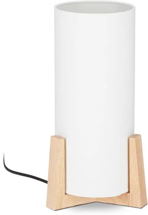 Tafellamp houten basis - nachtlampje modern - lamp E27 fitting sfeerverlichting