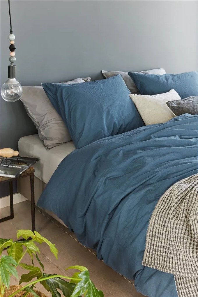 Beddinghouse | Dekbedovertrekset Summer Breeze lits-jumeaux xl: breedte 260 cm x lengte 200/220 cm blauw dekbedovertreksets katoen bed & bad beddengoed