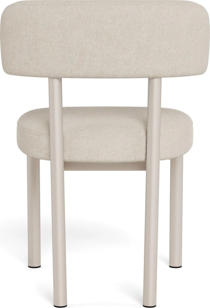 Mazzoni TORAY Beige (stof Apia 453)/onderstel kasjmier - GESTOFFEERDE EETKAMERSTOEL VOOR KEUKEN/EETKAMER