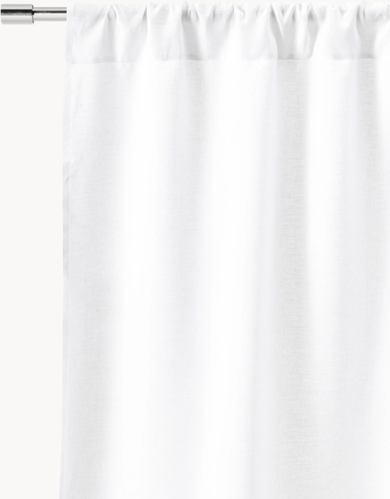 Linnen lichtdoorlatende gordijnen Shelly, 2-delig, B 140 cm