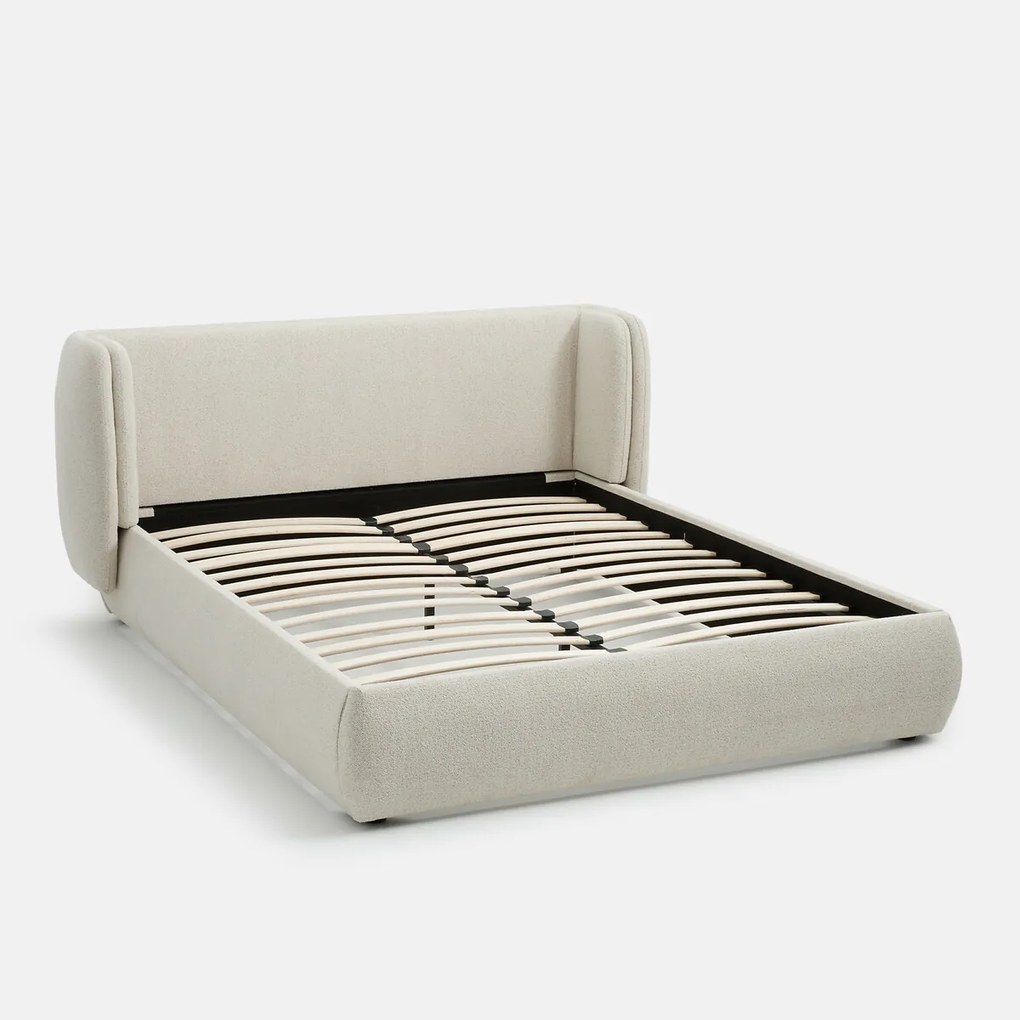 Bed in bouclé met boxspring, Meridiano