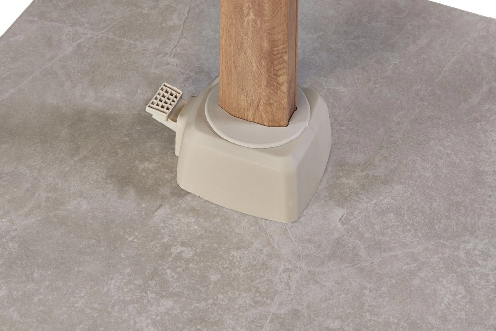 Platinum Challenger zweefparasol 4x3m T1 premium (excl. voet) teak look frame/Champagne