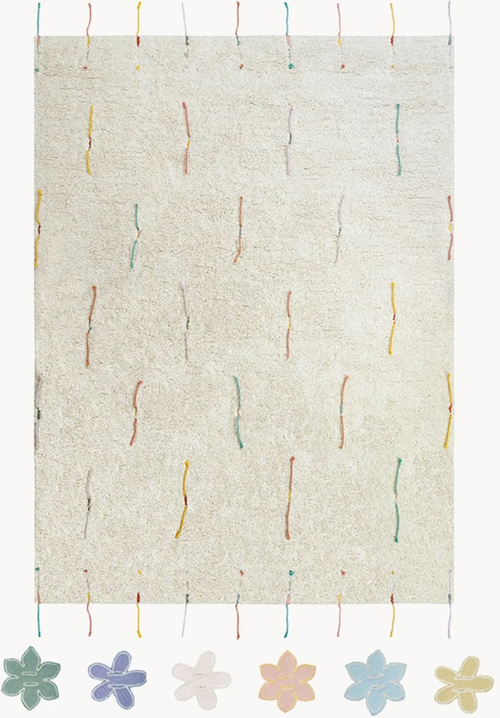 Wasbaar kindervloerkleed Wildflowers
