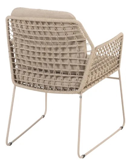 Taste by 4 Seasons Outdoor Albano dining set latte met Quatro tafel met Robusto teak blad 220 cm SALE Tuinset beige weerbestendig
