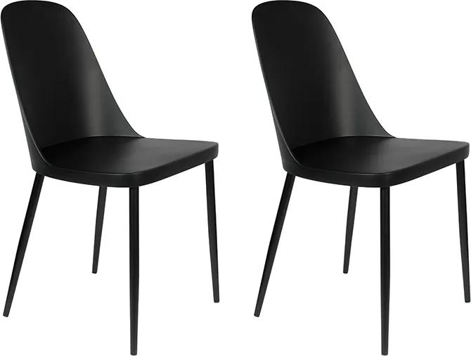 Kantinestoel Pip - Set van 2 stoelen - Zwart