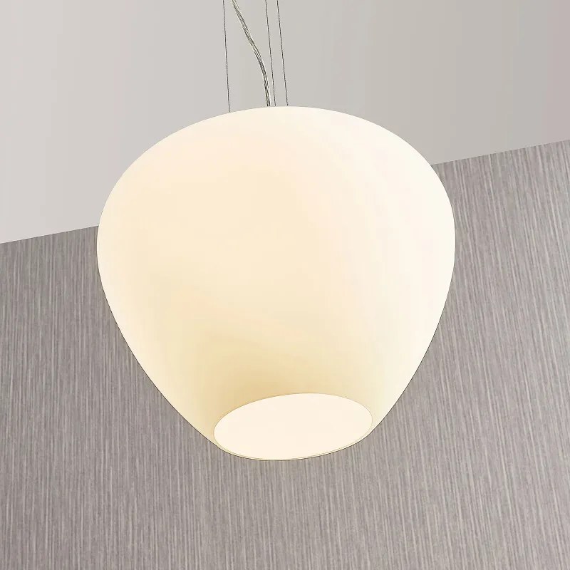 Glazen plafondlamp Bibiane, opaalwit - lampen-24