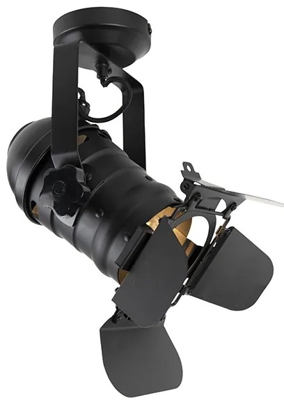 Industriële studiospot zwart draai- en kantelbaar - Movie