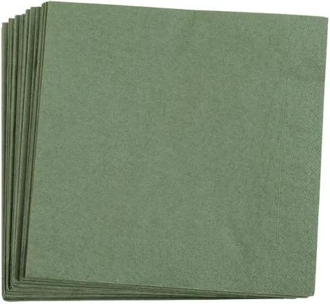 UNI Set van 20 servetten groen B 40 x L 40 cm