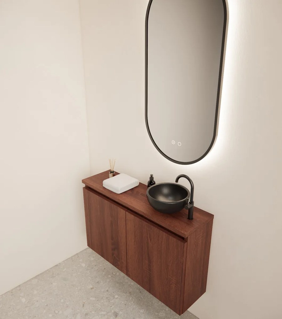 Gliss Design Echo toiletmeubel 80cm choco eiken