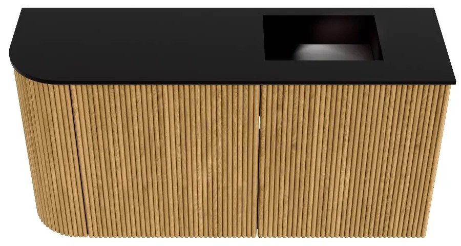Mondiaz Joya 80cm toiletmeubel ronding links oak met wastafel faye rechts 1 kraangat urban