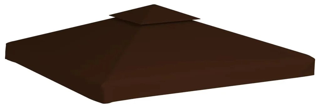 vidaXL Prieeldak 2-laags 310 g/m² 3x3 m bruin