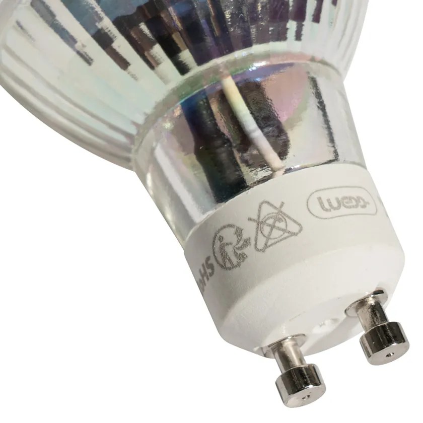 Set van 5 GU10 50mm LED lampen helder 3.5W 330 lm 3000K
