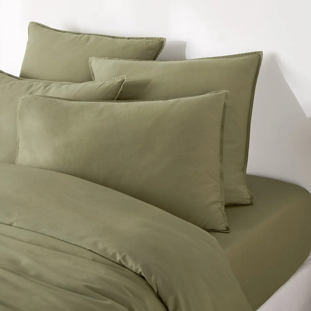 Effen hoeslaken in gewassen katoen, omslag 30 cm, Scenario