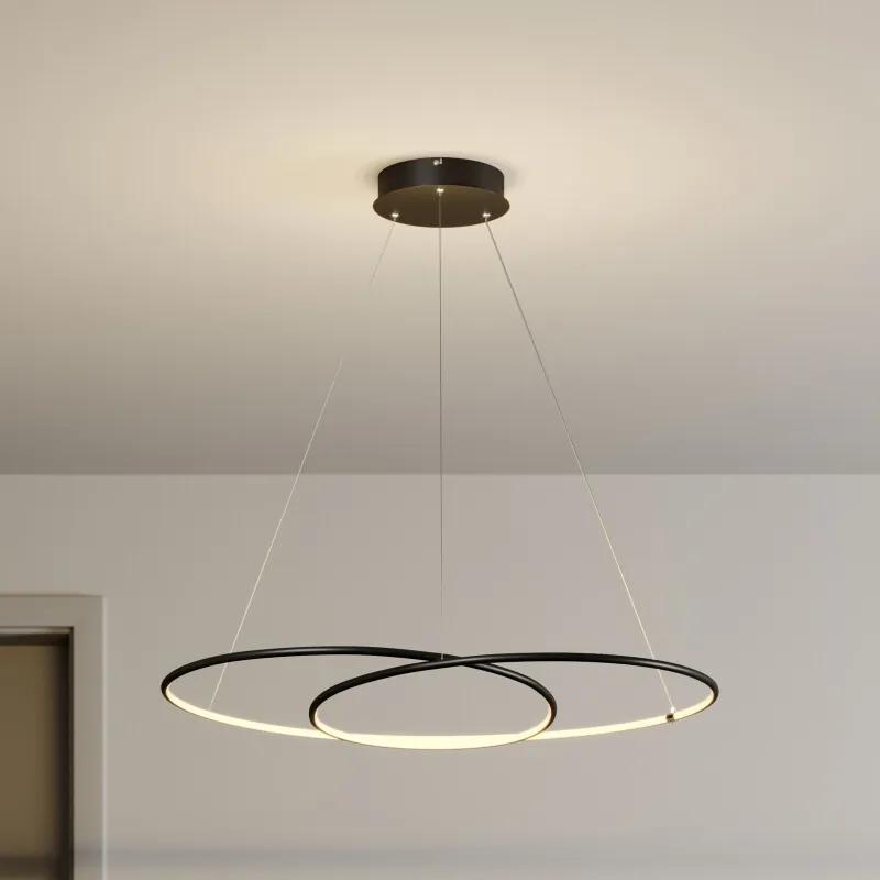 Lucy LED hanglamp, 90 cm, zwart mat - lampen-24
