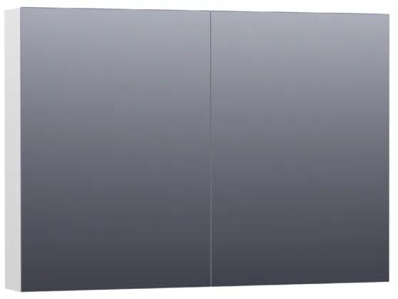 Saniclass Plain Spiegelkast 99x70x15cm Hoogglans Wit SK-PL100HW