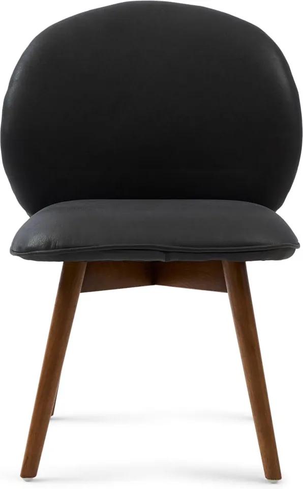 Rivièra Maison - Lake Como Dining Chair, leather, charcoal - Kleur: zwart