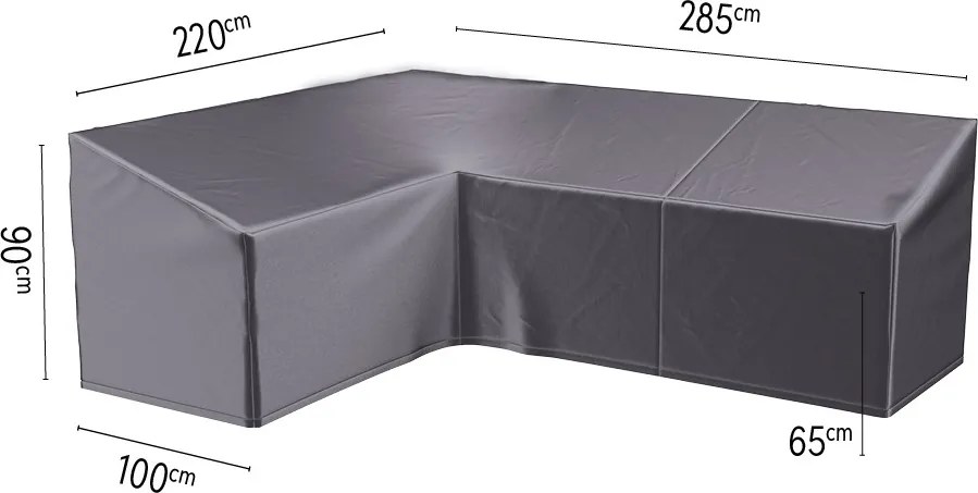 Platinum AeroCover Loungesethoes - Linkse hoek - 285/220x100x65/90 cm - Ademend &amp; UV-bestendig