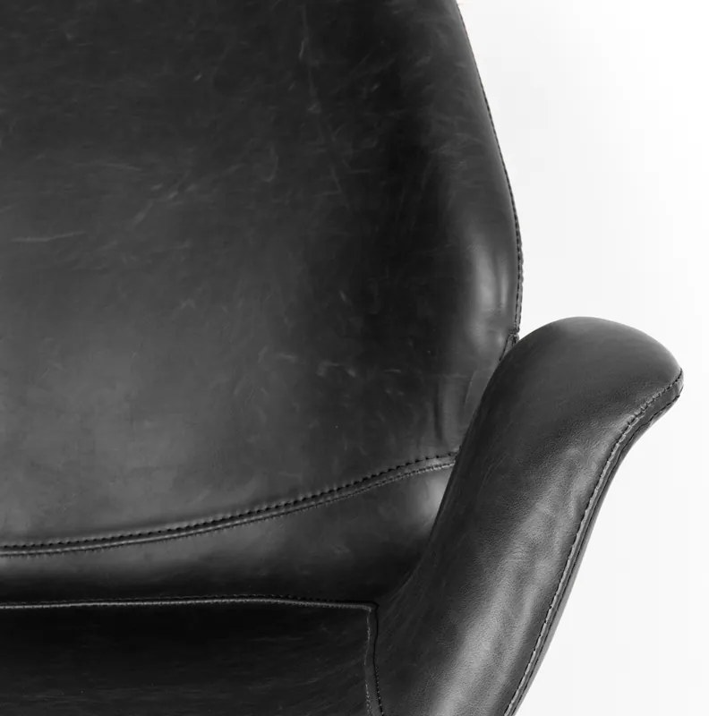 Zuiver Nikki Zwart Leren Design Fauteuil