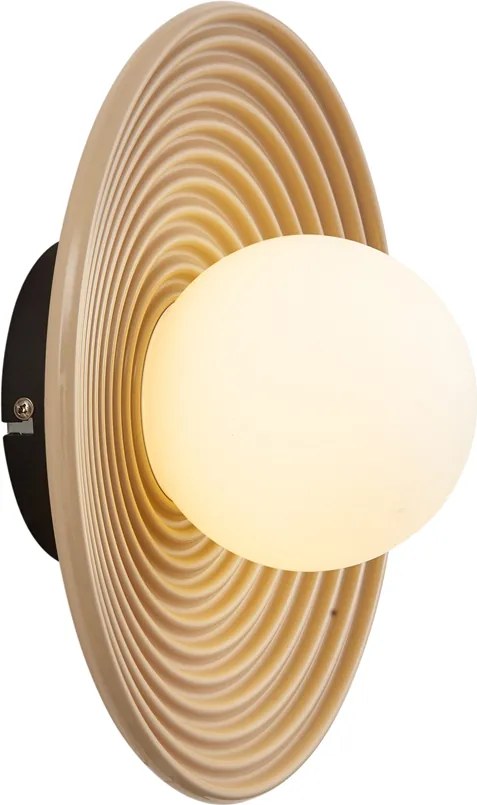 Retro plafondlamp beige met opaal glas - Lila